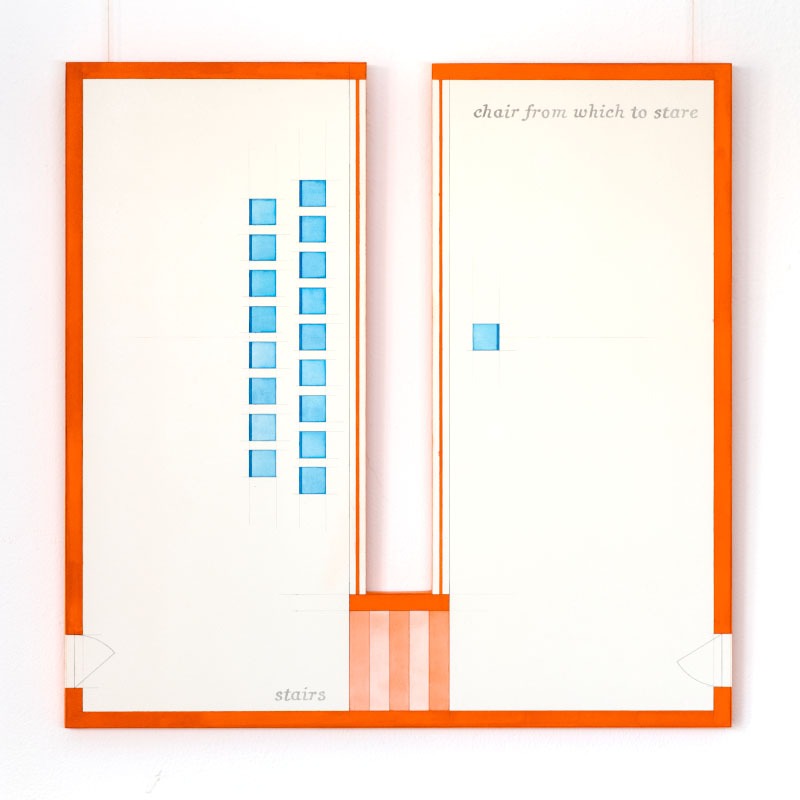 To stare at a stare 5 stairs away